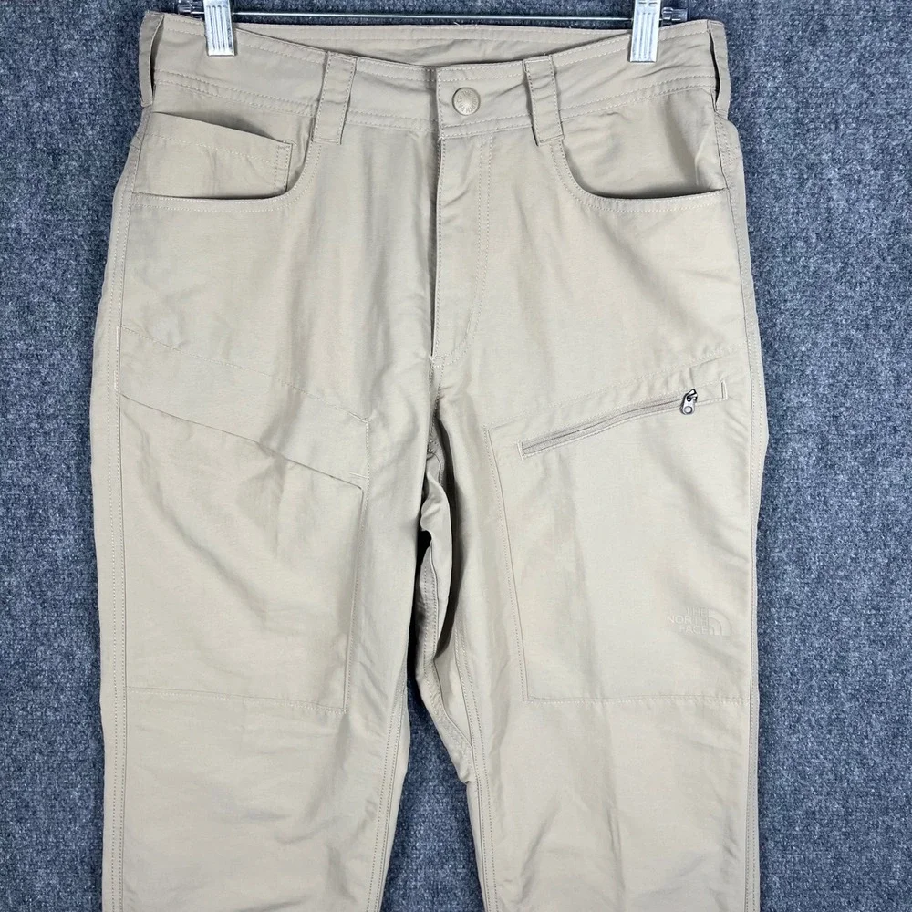 The North Face Hiking Pants Mens 30 Short Tan Nylon Technical Ankle Zip Straight